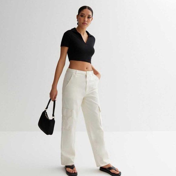 Free People Top Black Cropped Knit Style#OB924636 Size XS - Picture 3 of 8